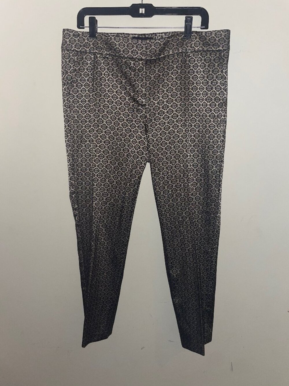 Ann Taylor Metallic Jacquard Slim Pants — Size 12